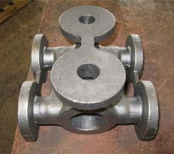 A valve body casting from Quaker City Castings
