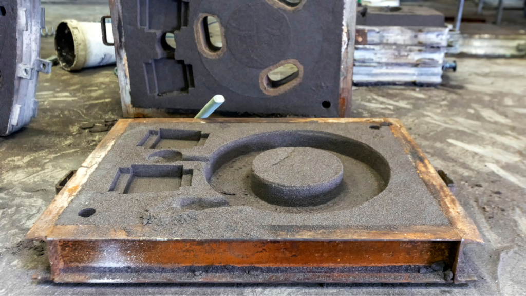 A sand casting mold